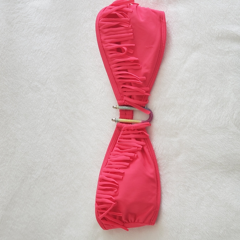 LA HEARTS Bright Pink Bikini Top